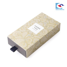 Simple black paper soap box for packaging corrugated paper box for travel soaps with slide drawer